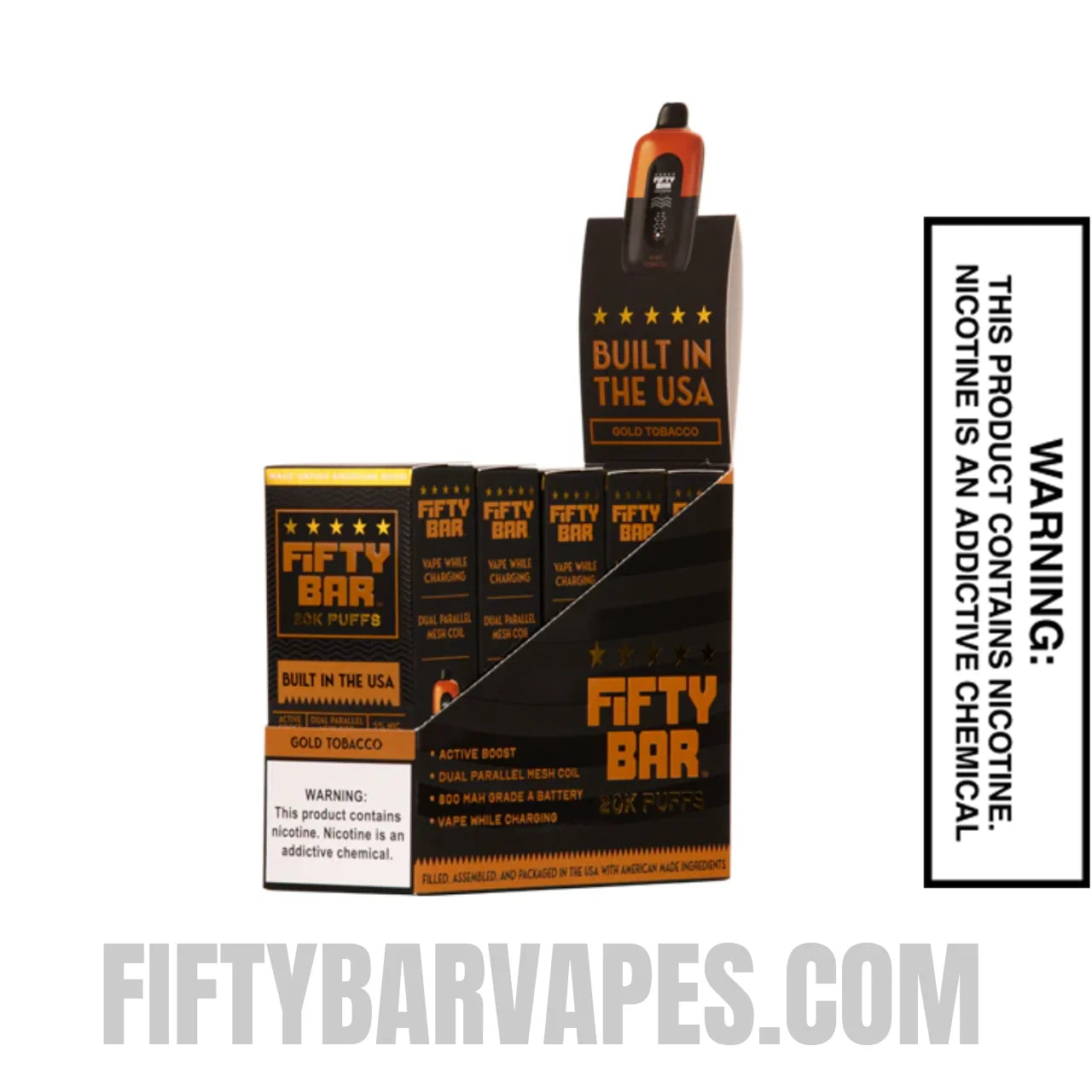 Gold Tobaccocino Fifty Bar 20k Disposable Vape With Bundle Pack Gold Tobaccocino Fifty Bar 20k Disposable Vape With Bundle Pack