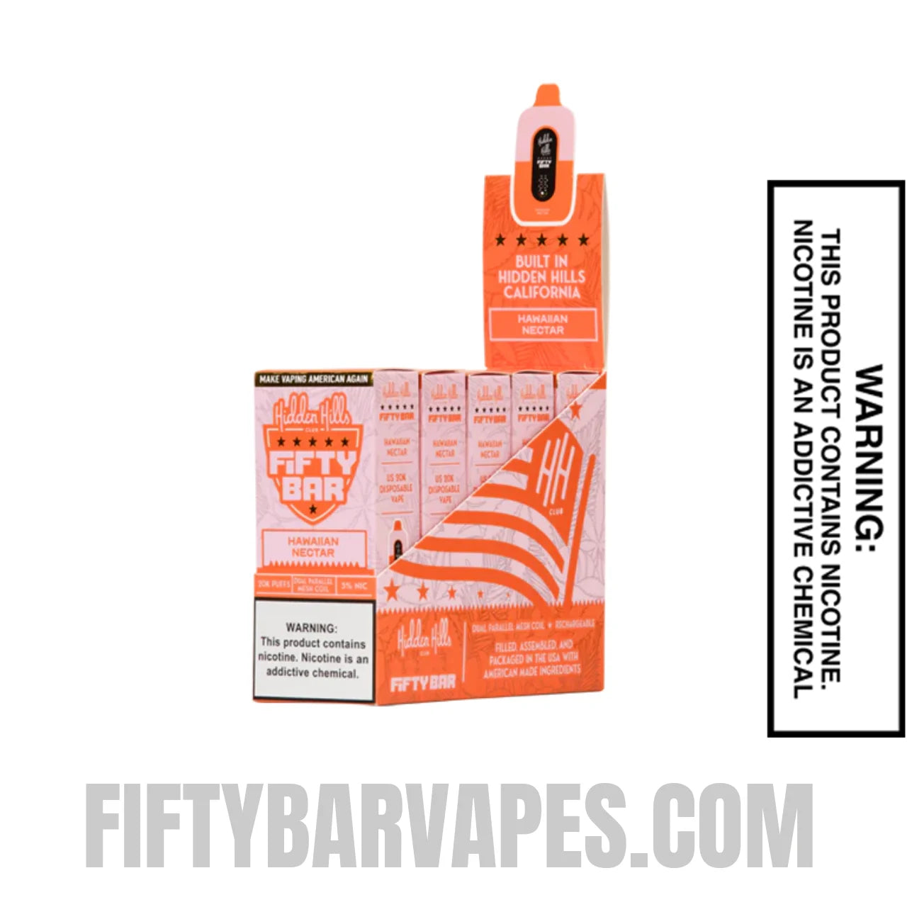 Hawaiian Nectar Hidden Hills X Fifty Bar Vape With Bundle Pack Hawaiian Nectar Hidden Hills X Fifty Bar Vape With Bundle Pack