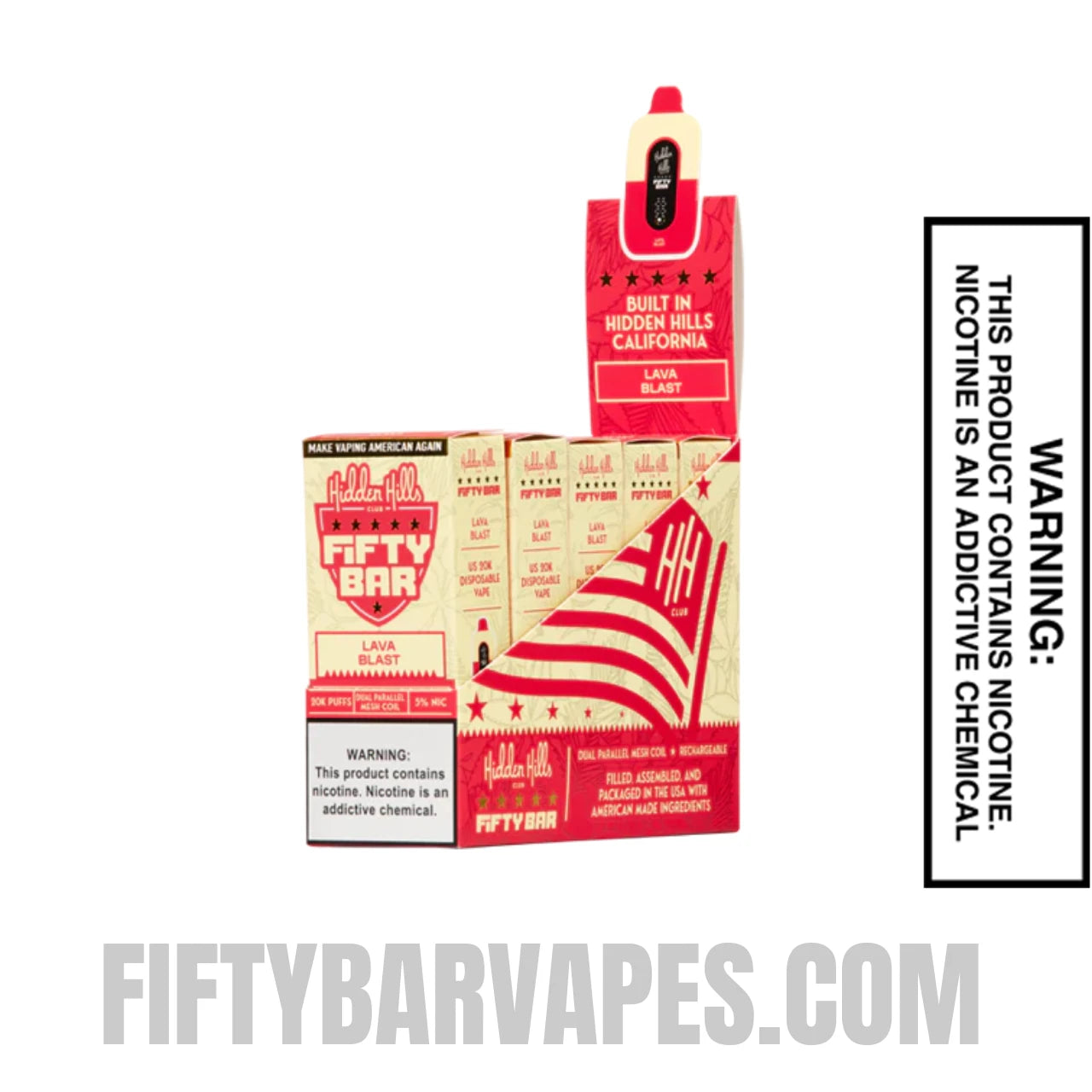 Lava Blast Hidden Hills X Fifty Bar Vape With Bundle Pack Lava Blast Hidden Hills X Fifty Bar Vape With Bundle Pack