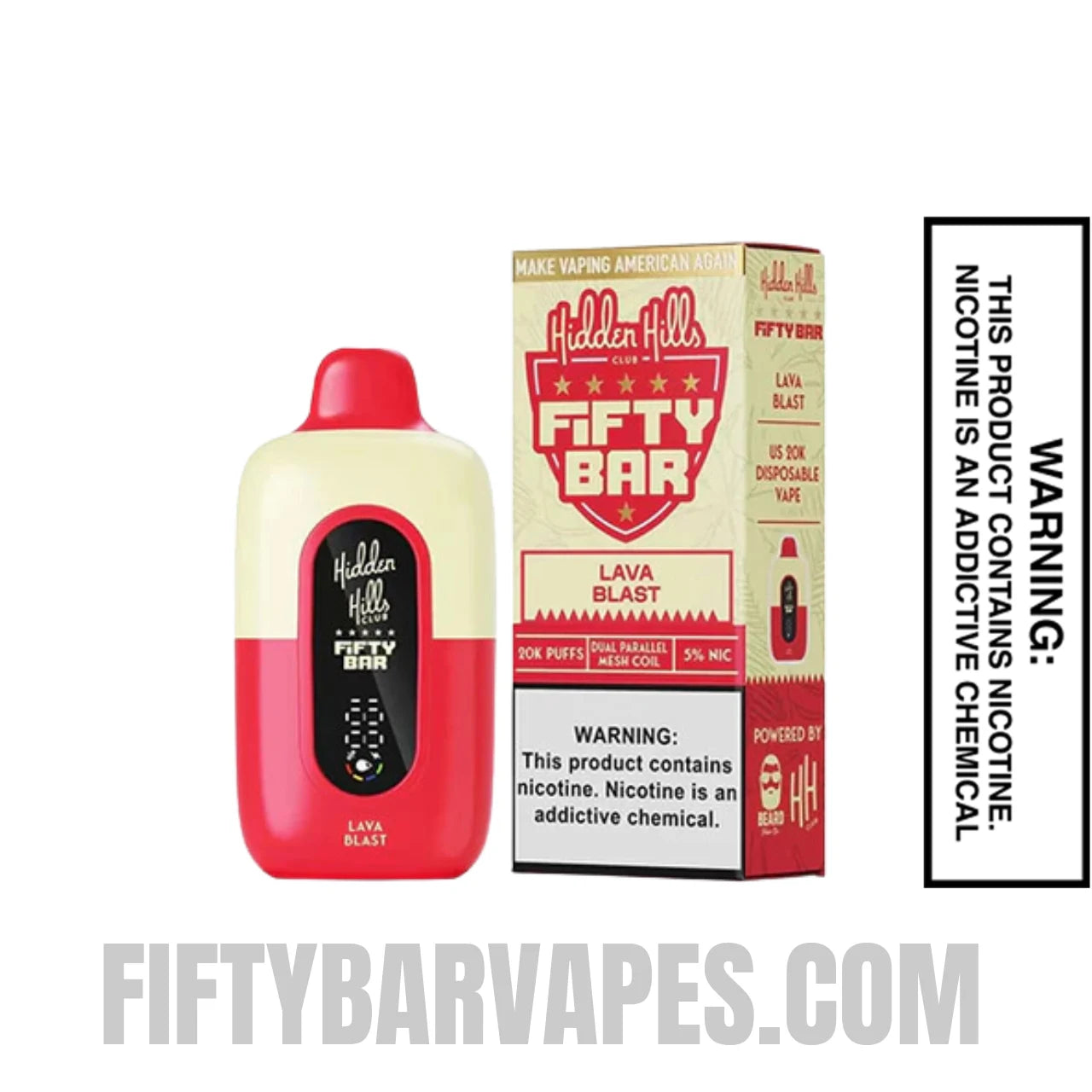 Lava Blast Hidden Hills X Fifty Bar Vape With Package Box Lava Blast Hidden Hills X Fifty Bar Vape With Package Box