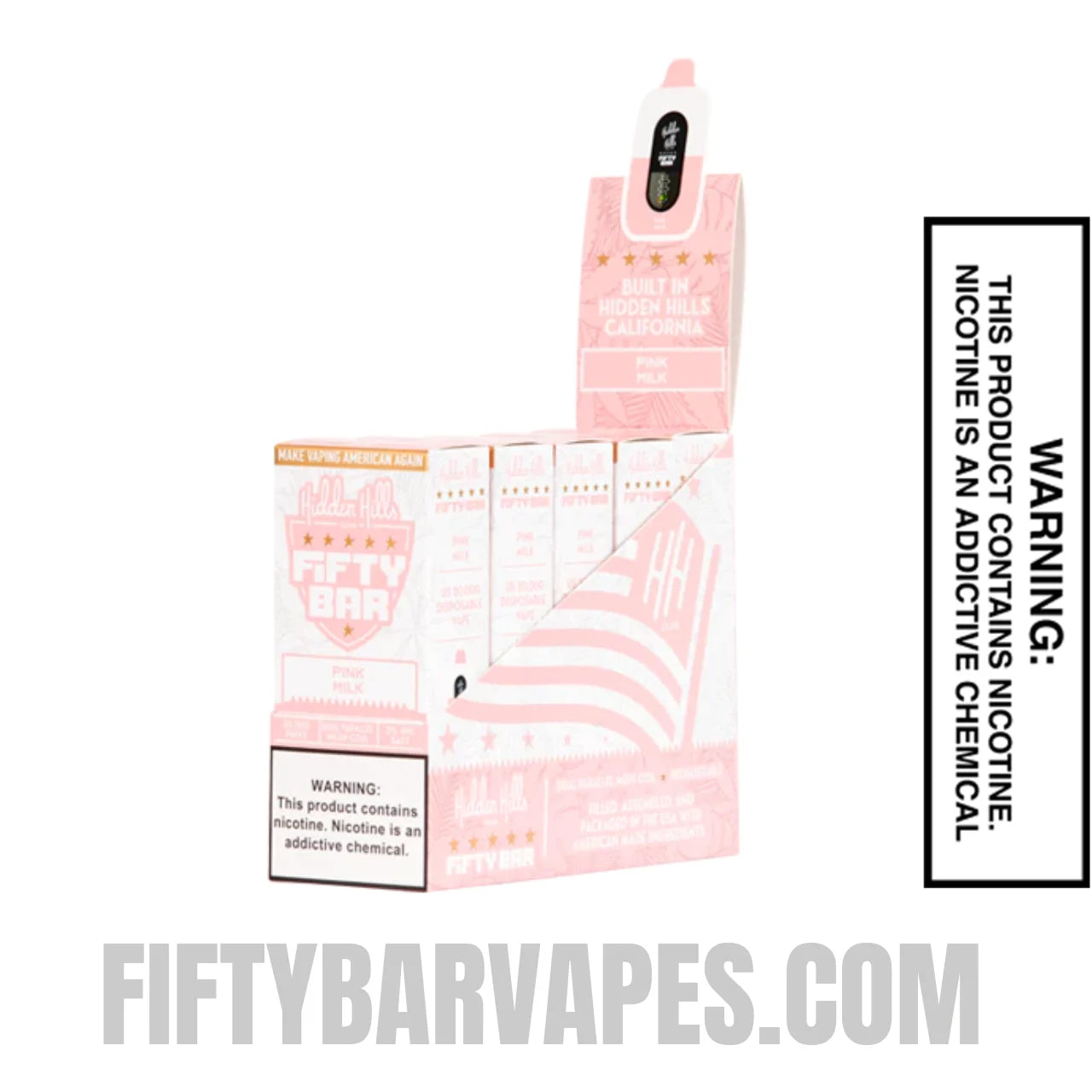 Pink Milk Hidden Hills X Fifty Bar 20k Disposable Vape With Bundle Pack Pink Milk Hidden Hills X Fifty Bar 20k Disposable Vape With Bundle Pack