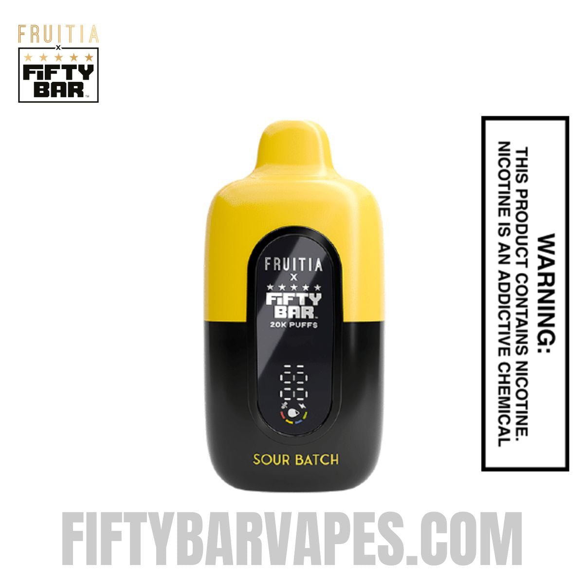 Sour Batch Fruitia X Fifty Bar 20K Vape Sour Batch Fruitia X Fifty Bar 20K Vape