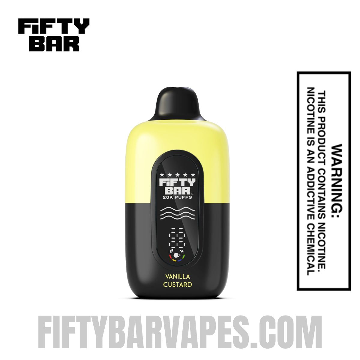 Vanilla Custard Fifty Bar 20K Disposable Vape Vanilla Custard Fifty Bar 20K Disposable Vape