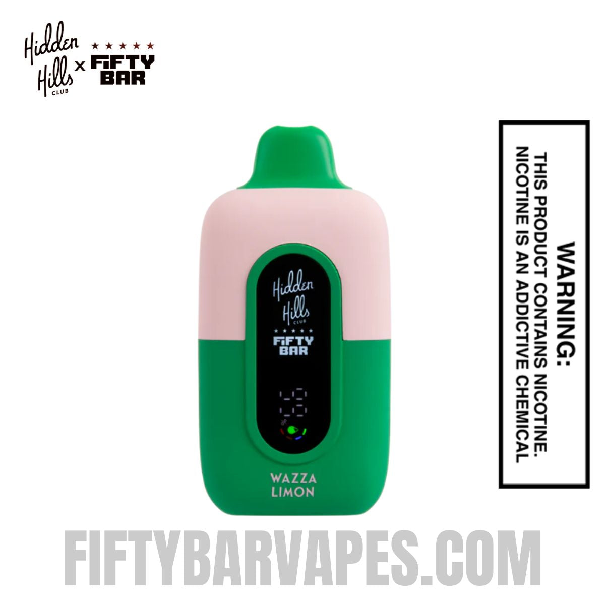 Wazza Limon Hidden Hills X Fifty Bar 20K Vape Wazza Limon Hidden Hills X Fifty Bar 20K Vape