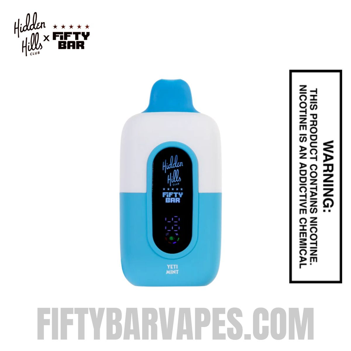 Yeti Mint Hidden Hills X Fifty Bar 20K Vape Yeti Mint Hidden Hills X Fifty Bar 20K Vape