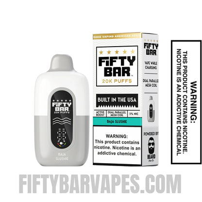 Baja Slushie Fifty Bar 20k Disposable Vape With Package Box