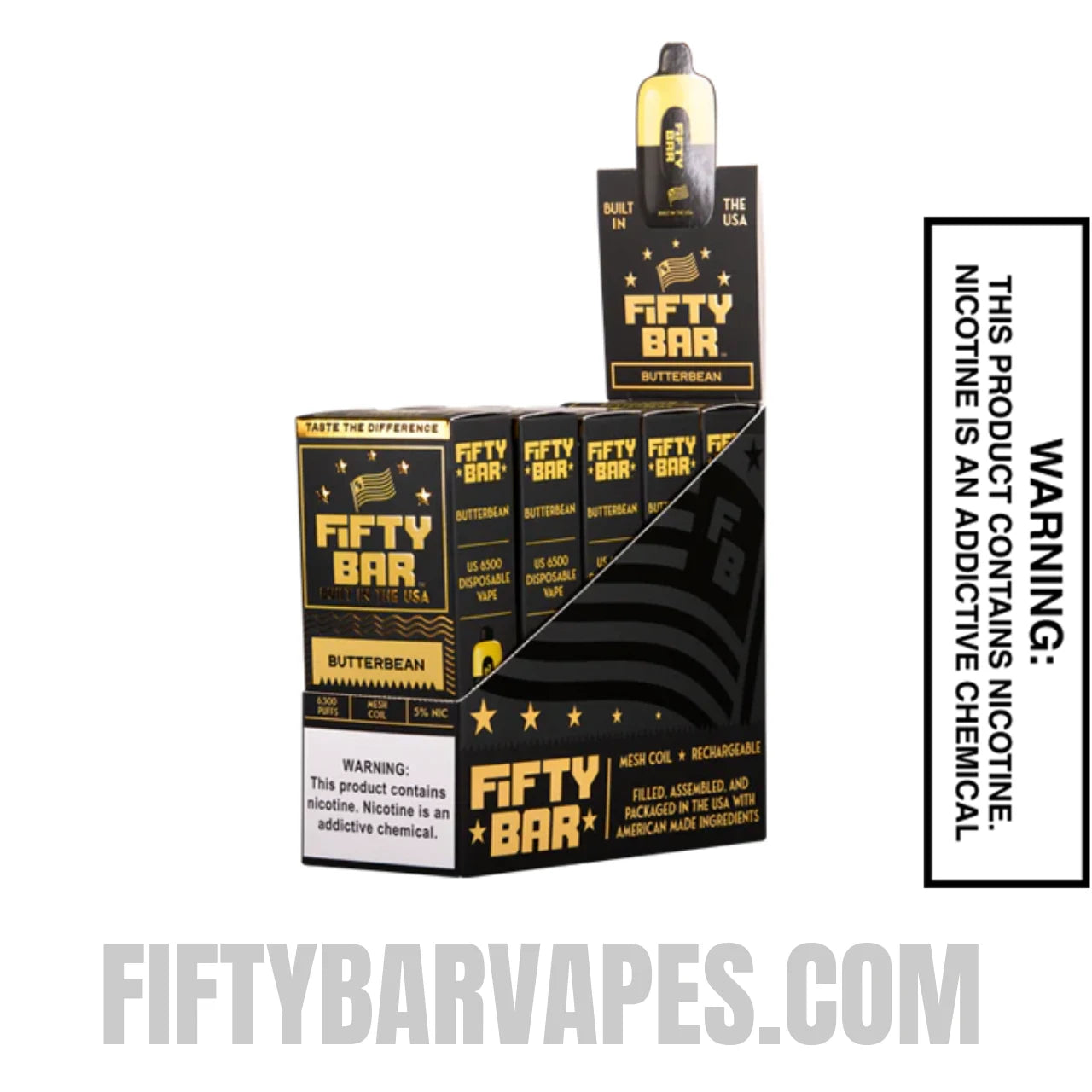 Butterbean Fifty Bar 20k Disposable Vape With Bundle Pack