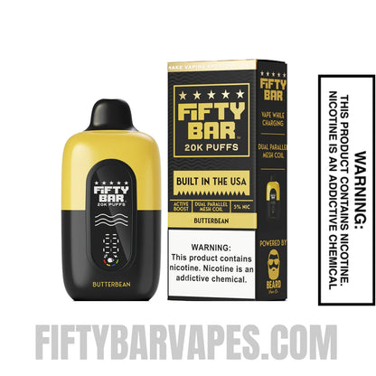 Butterbean Fifty Bar 20k Disposable Vape With Package Box