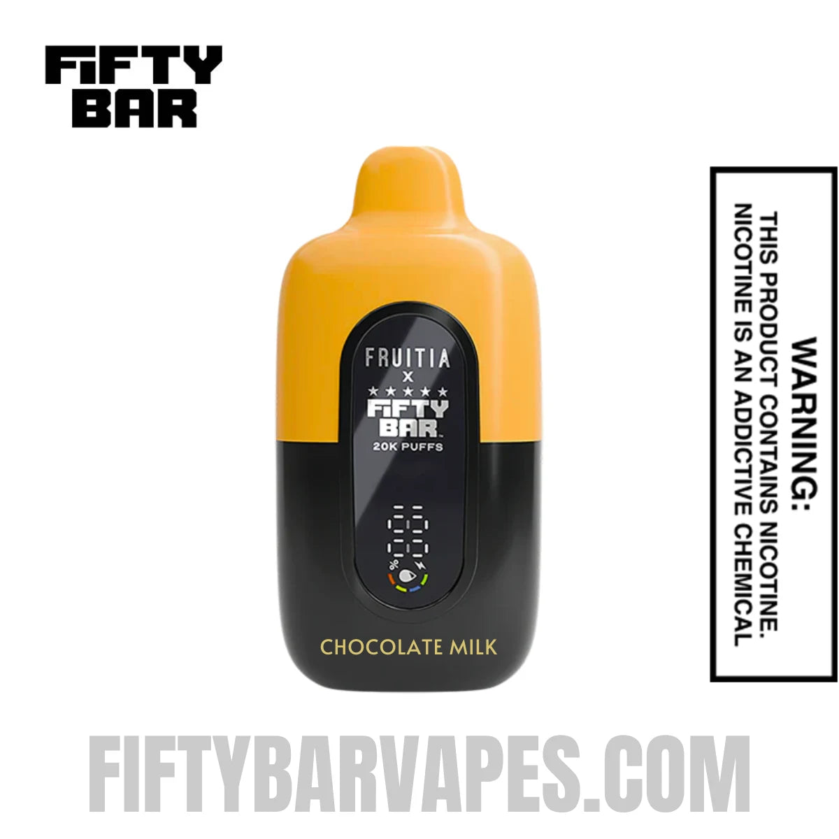 milk flavored vape Chocolate Fruitia X Fifty Bar 20K Select Flavor ::Cherry Lime trimming_method--Machine Trimmed and Hand Groomed Black | Slim Pen