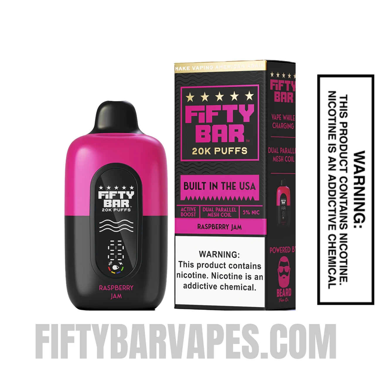 Jam Fifty Bar 20k Disposable Vape With Package Box