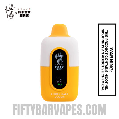 pastry disposable vape Lemon Cake Dough Hidden Hills X Fifty Bar 20K Vape