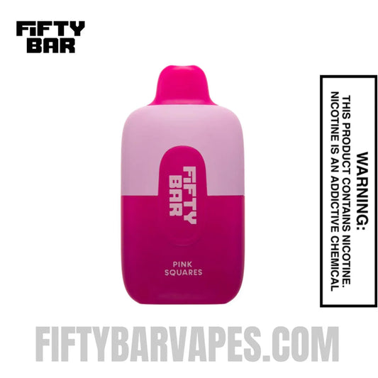 Pink Squares Fifty Bar 6500 Puffs Disposable Vape