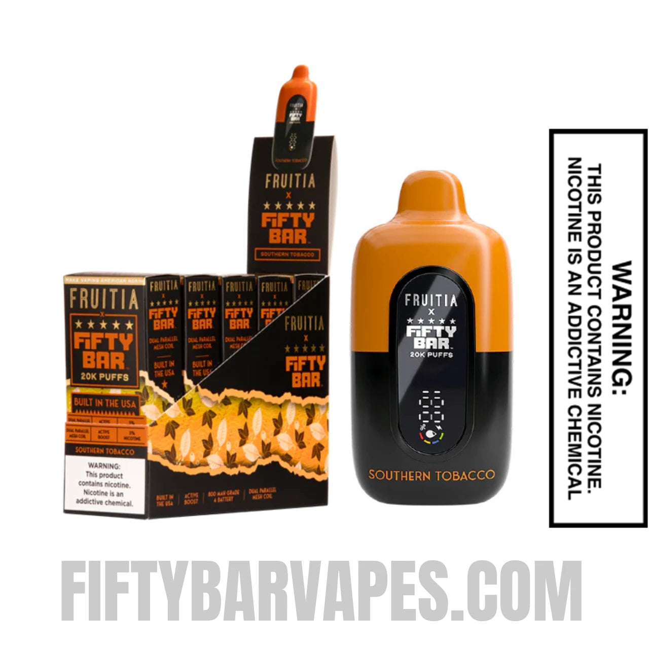 Souther Tobacco Fruitia X Fifty Bar 20K Vape With Bundle Pack