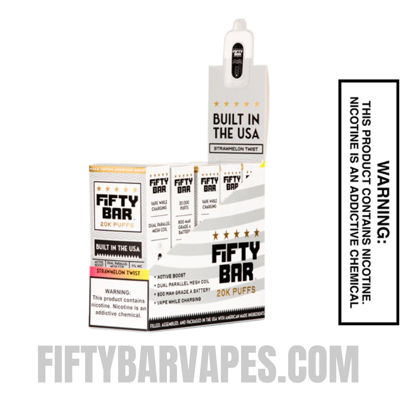 Strawmelon Twist Fifty Bar 20k Disposable Vape With Bundle Pack