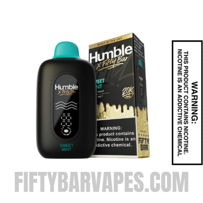 Sweet Mint Humble x Fifty Bar 20K Disposable Vape with package box