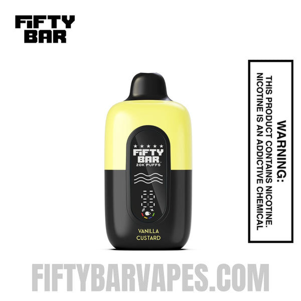 Vanilla Custard Fifty Bar 20K Disposable | FiftyBarVapes Vanilla Custard Fifty Bar 20K Disposable | FiftyBarVapes