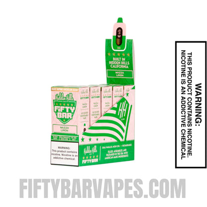 Wazza Limon Hidden Hills X Fifty Bar 20k Disposable Vape With Bundle Pack